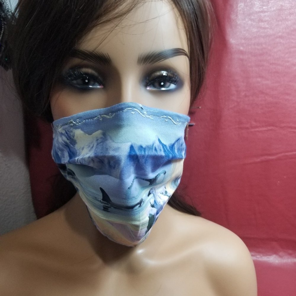 Adult Face Masks - Arctic / Polar Animals - Filter Pocket - Roomy - Breathable